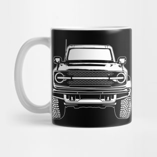 White Bronco Badlands Sketch Art Mug